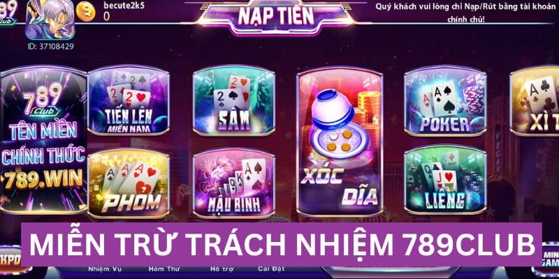 Vai trò của miễn trừ trách nhiệm đối với cộng đồng 789club